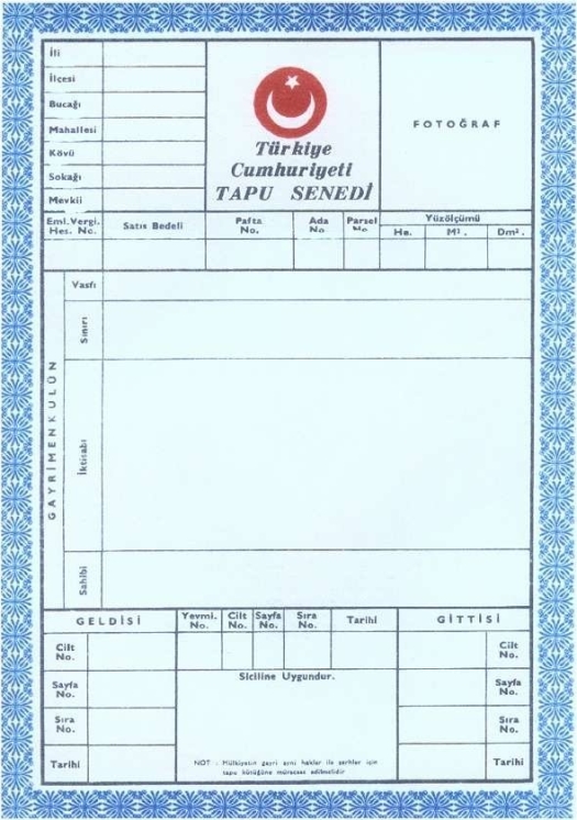 Tapu hakkında bilgi