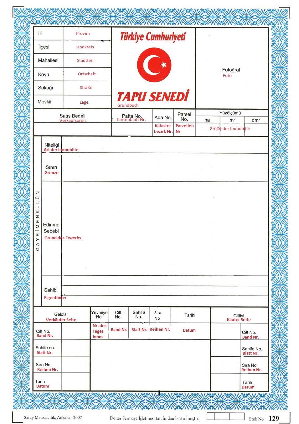 GRUNDBUCH- TAPU